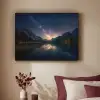 Kristalhelder meer - Bergen - Bergen Textielframe zwart klein -sfeer1