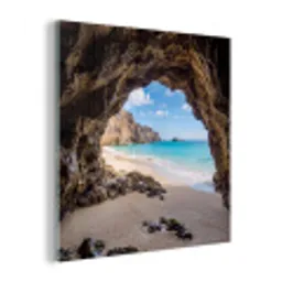 Grot - Strand - Zee - Blauw plexiglas 5mm klein -z3d