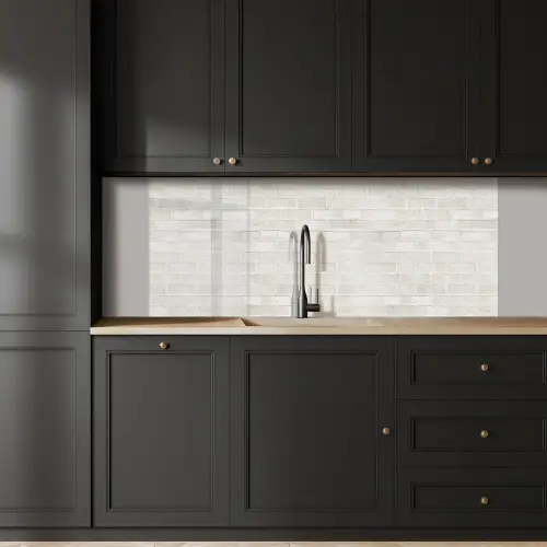 Muur - Wit - Bakstenen keuken achterwand 2 middel 871 -sfeer1