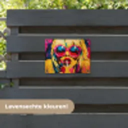 Zonnebril - Roze - Vrouw - Rietje tuinposter los doek klein -sfeer3