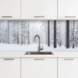 Bos - Sneeuw - Pad - Winter - Stilte keuken achterwand 2 middel -3d