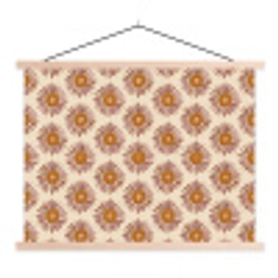 Patroon - Retro - Bruin textielposter latten blank klein 122 -3d
