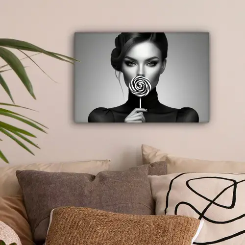 Vrouw - Lolly - Zwart canvas 2cm klein -sfeer1