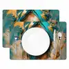 Vrouw - Portret - Goud - Luxe - Blauw Placemat vinyl groot -zzsfeer2_Kitchenyeah-website
