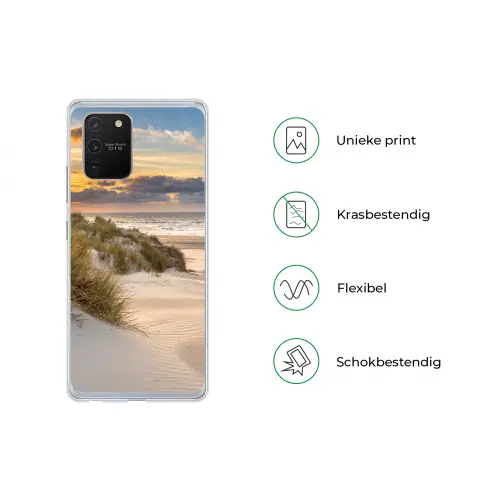 Strand - Duin - Gras - Zonsondergang - Zee Telefoonhoesje Samsung Galaxy S10 Lite klein -specsS10Lite