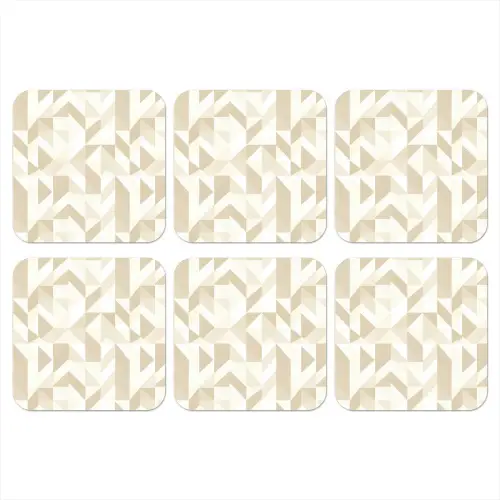 Modern - Abstract - Beige onderzetter kurk middel 366 -3d