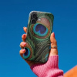 Pauwenveren - Klassiek - Groen Toughcase MagSafe Apple iPhone 17 klein -Sfeer1V