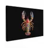 Kreeft - Borduur - Kleurrijk - Bloemen canvas 2cm klein -z3d