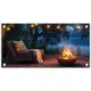 Kampvuur - Meer - Avondlicht tuinposter los doek klein -3d