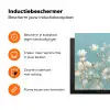 Stengels - Bloemen - Lucht - Wit Inductie beschermer vinyl 3mm klein -zzzzzzz-td-ups