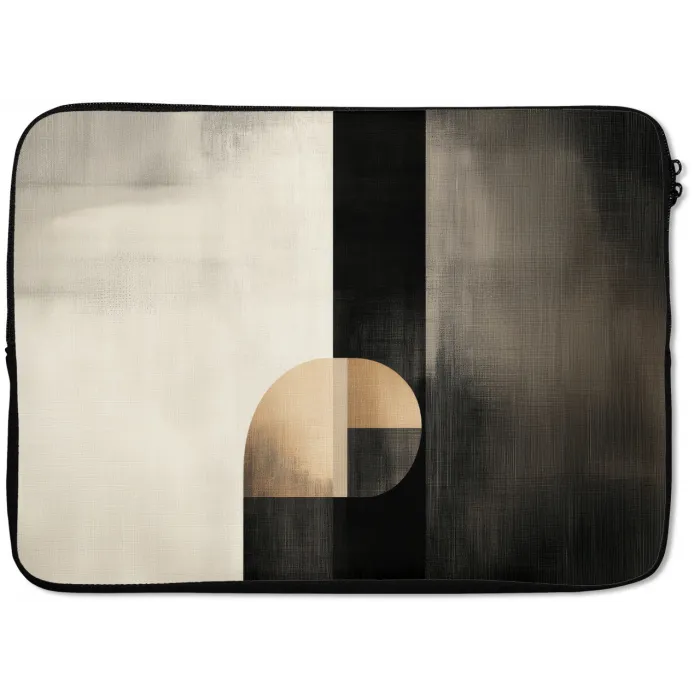 Vormen - Modern - Zwart laptophoes neopreen klein -zkaufland3dotto