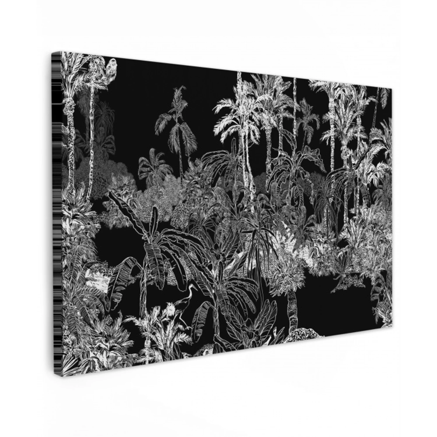 Palm - Jungle - Tropical Tuinposter op houten frame 2 cm dik klein -3d