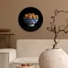 Delfts blauw - Bitterballen - Holland - Schaal Wandcirkel kunststof plaat 5mm dik klein -sfeer1