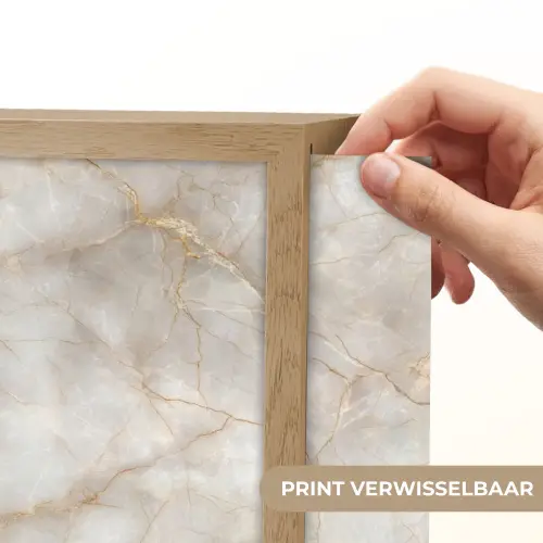 Zandkleurig - Marmer - Natuursteen Light Box met batterij (Wandlamp) middel 907 -USP_websiteprintNL