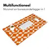 Oranje - Organische vormen - Wit Muismat XXL klein 681 -sfeer4