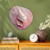 Schelp - Pastel - Pink Wandcirkel Organisch Forex 3mm klein -sfeer2