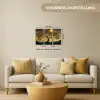 Boom - Geel - Abstract - Modern Canvas - Meerluiken 3 luik klein -sfeer6-formaat