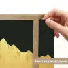 Wolf - Bergen - Maan - Zwart Light Box met batterij (Wandlamp) middel -USP_websiteprintNL