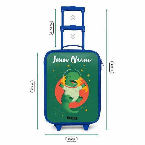 Dino - Planeet - Sterren - Groen Kinderkoffer - Blauw klein -productfoto_formaten