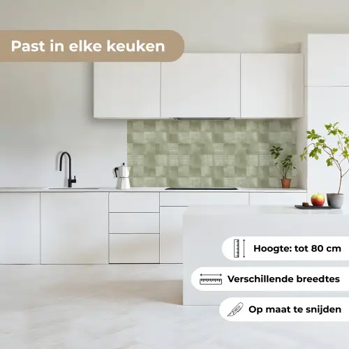 Vlakken - Rustiek - Groen keuken achterwand 2 middel 871 -sfeer4_NL