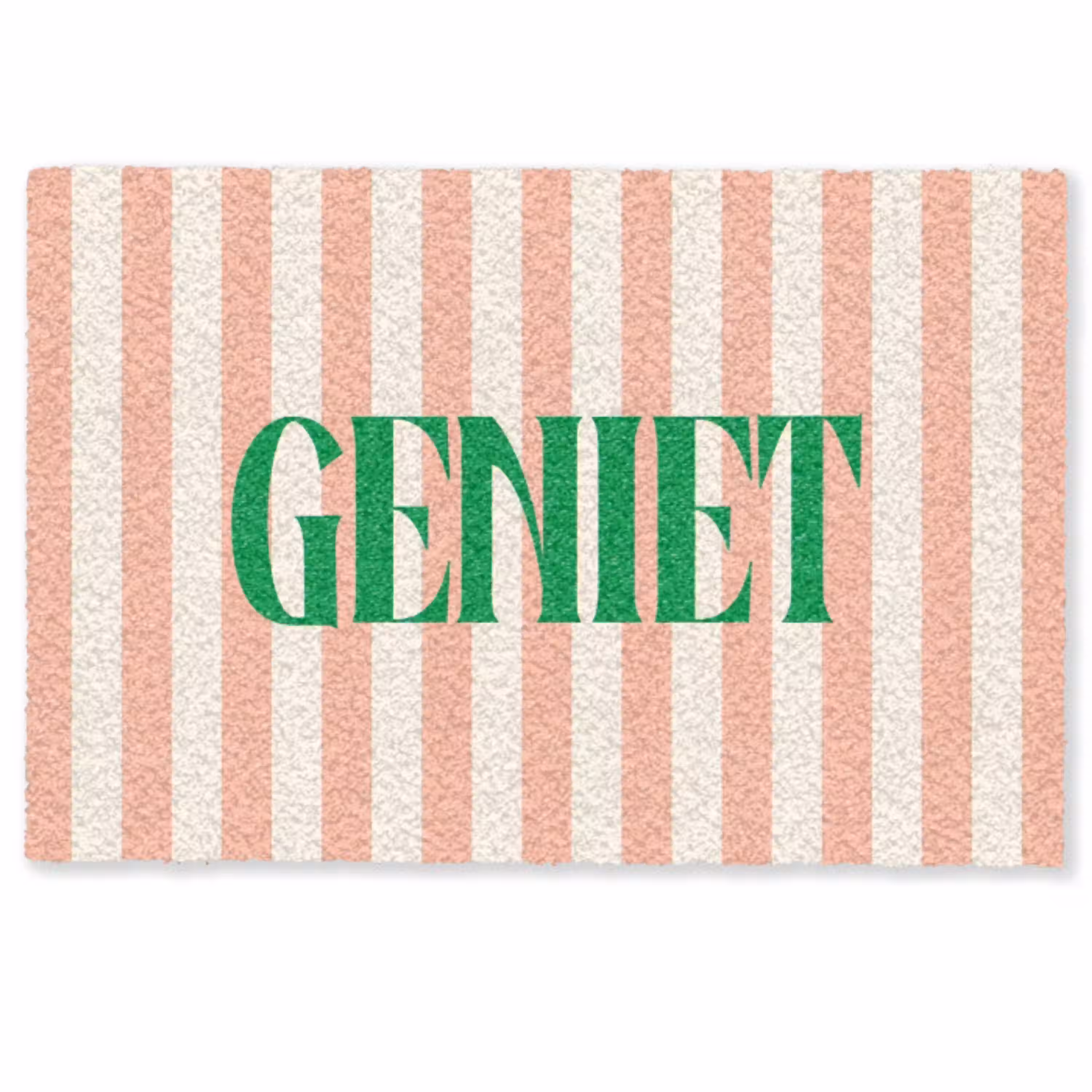 Zachtroze - Groen - Strepen - Geniet Deurmat klein -zkaufland3d