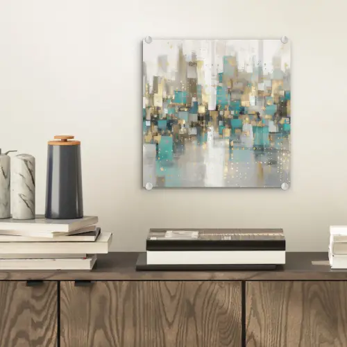 Abstract - Blokken - Goud - Skyline plexiglas 5mm klein -sfeer1