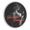 Wijn - Vrouw - Neon - Quote Akoestische PET Vilt - Rond klein -3d