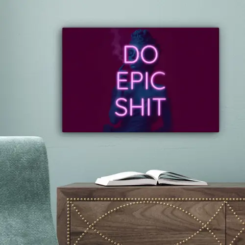 Buste - Neon - LED - Letters canvas 2cm klein -sfeer4