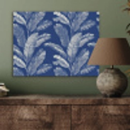 Blad - Palm - Blauw PET vilt klein 837 -sfeer2