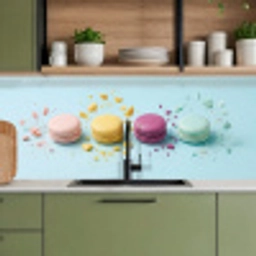 Macarons - Kleurrijk - Pastel keuken achterwand 2 middel -sfeer3