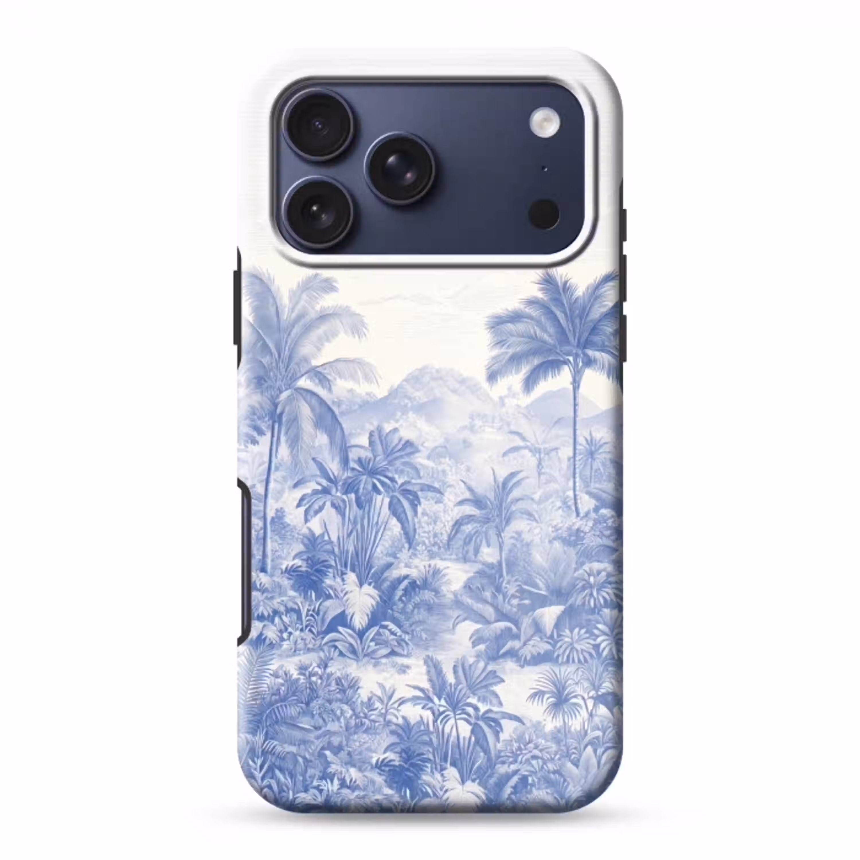 Tropisch - Jungle - Blauw Toughcase MagSafe Apple iPhone 17 Pro Max klein -3d