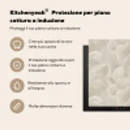 Lijnen - Waaier - Beige Inductie beschermer vinyl 3mm middel 274 -zzzsfeer2_ITA