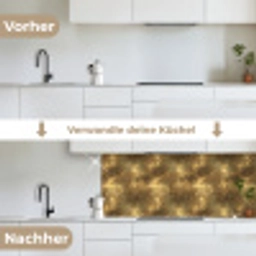 Antiek - Metaallook - Goud keuken achterwand 2 middel 871 -voor-na_DE