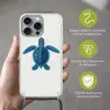 Schildpad - Blauw - Schild Hoesje iPhone 16 Pro Max met koord klein -sfeer2_NL