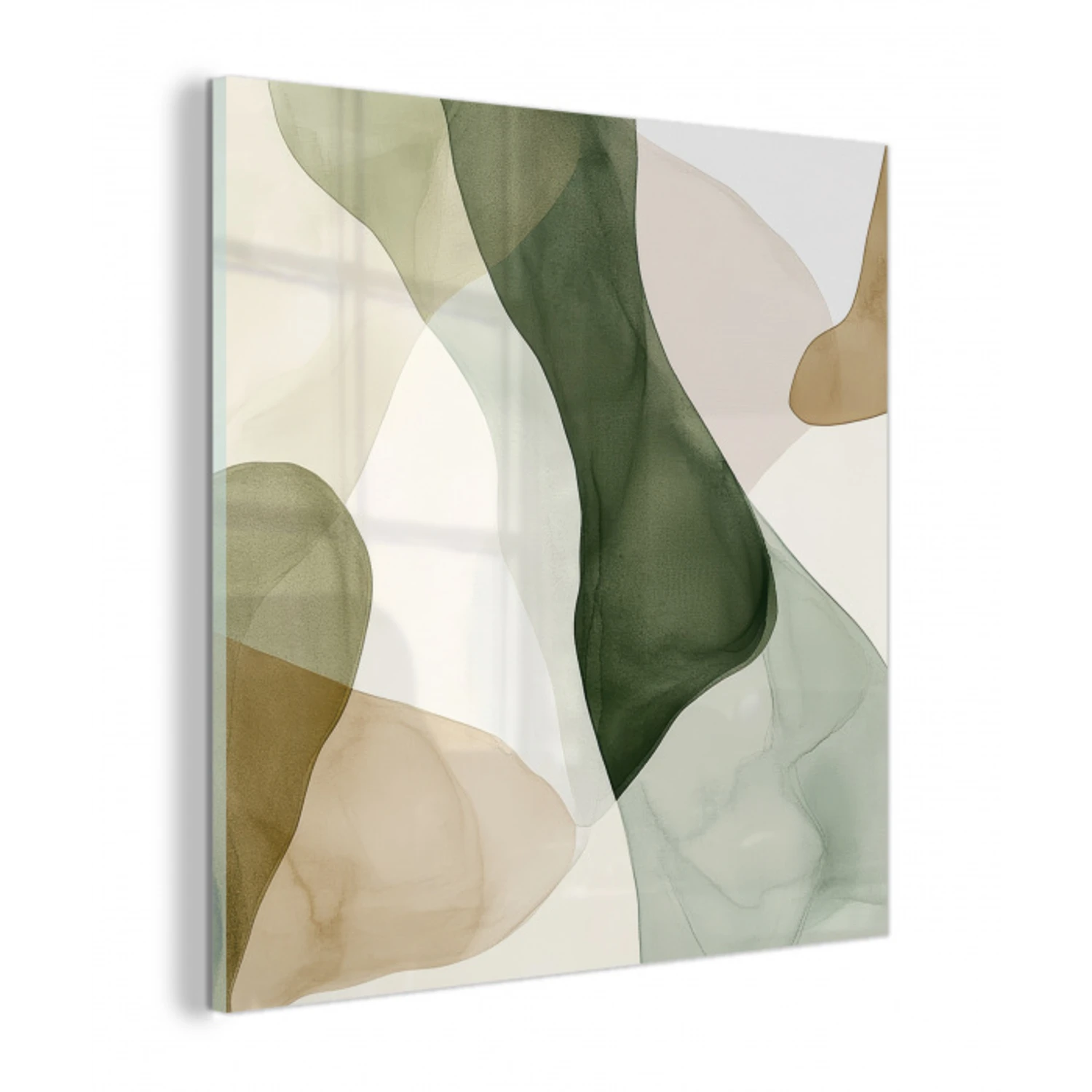 Japandi - Abstract - Groen plexiglas 5mm klein -z3d