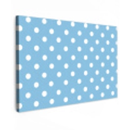 Polka - Dots - Blauw Tuinposter op houten frame 2 cm dik klein 845 -3d
