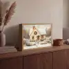 Kerst - Huis - Winter - Sneeuw Light Box met batterij (Wandlamp) middel -sfeer2