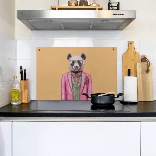 Panda - Pak - Zonnebril - Blauw Inductie beschemer met haakjes klein -sfeer2