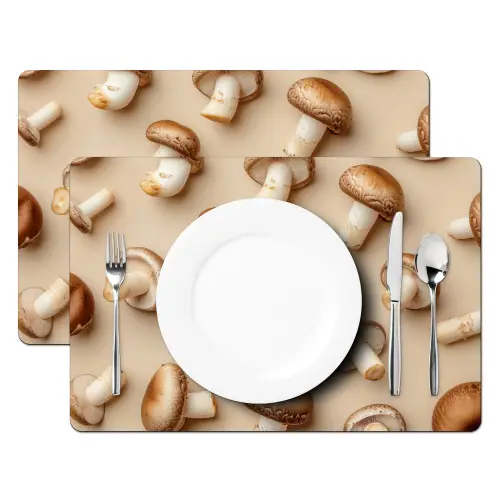 Kastanje Champignons - Beige Placemat vinyl groot -zzsfeer2_Kitchenyeah-website