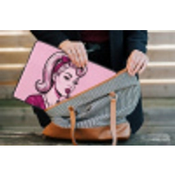Vintage - Vrouw - Roze laptophoes neopreen klein -tas