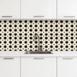 Stervormen - Geometrisch - Zwart keuken achterwand 2 middel 871 -3d
