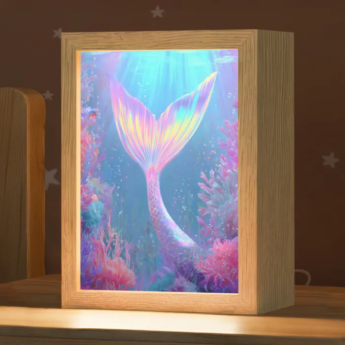 Zeemeerminnenstaart - Koraal - Water Light Box met kabel klein -zzz_3d_website