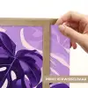 Bladeren - Paars - Tropisch - Abstract Light Box met batterij (Wandlamp) middel -USP_websiteprintNL