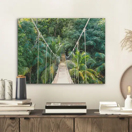 Jungle - Palmboom - Brug - Natuur - Planten PET vilt klein -sfeer1