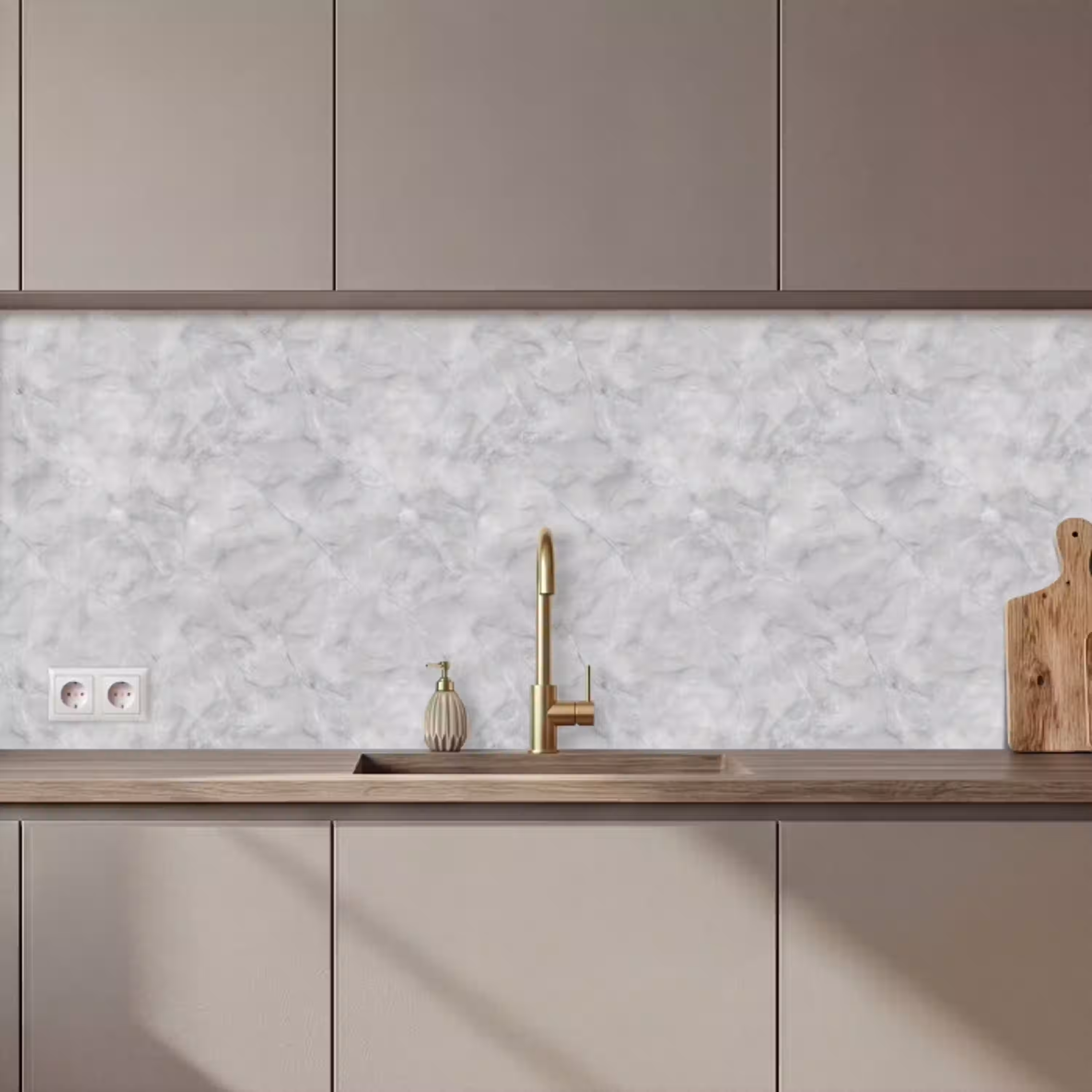 Grijs - Marmer - Mat keuken achterwand 2 middel 871 zz_3dshopping