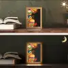 Fastfood - Graffiti - Hamburger - Eten - Modern Light Box met kabel (Tafellamp) klein -sfeer3
