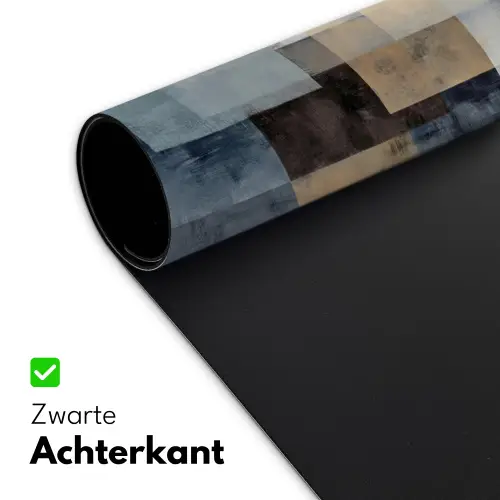 Rechthoeken - Abstract - Blauw Muismat XXL klein -sfeer2