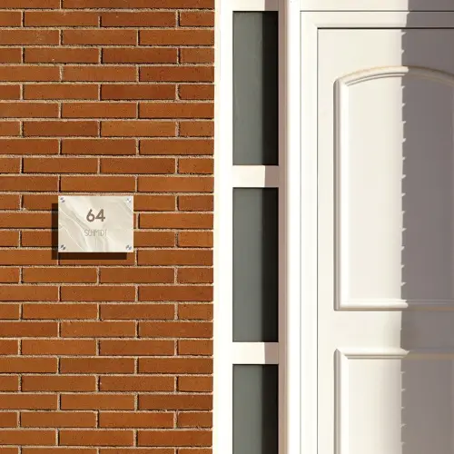 Beige marmer - Modern Naambord Rechthoek middel -sfeer3-rechthoek-S