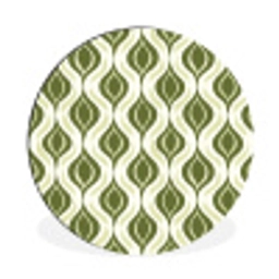 Patroon - Retro - Groen Wandcirkel aluminium klein 190 -3d