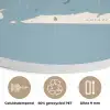 Wereldkaart - Oceaan - Realistisch - Blauw Akoestische PET Vilt - Rond klein -closeup_NL
